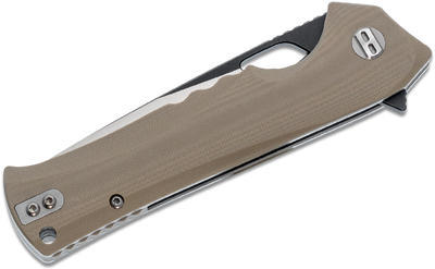 Bestech Knives Muskie D2 Black/Satin G-10 Beige - 2