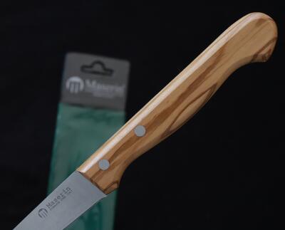 Maserin Steak knife Plain Blade Olive Handle - 2