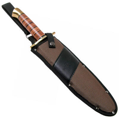 Rough Rider Stacked Leather Combat Bowie - 2