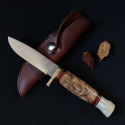 Hess Small Fixed Blade with Leather Sheath - 2