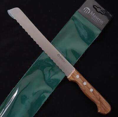 Maserin Nůž na Pečivo s Olivovou Rukojetí - 2