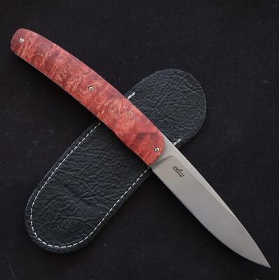 Maserin 380/RR Gourmet Folder Knife Red Burl Wood - 2