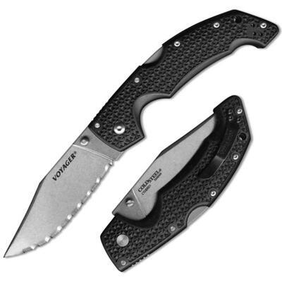 Cold Steel Voyager Large CTS-BD1 Point Clip Serrated Edge - 3
