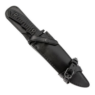 Pohl Force Tactical Nine Black TiNi with Black Leather Sheath - 3