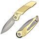 Rat Worx MRX Chain Drive Knife Brass S/E Blade Stonewash - 3/3