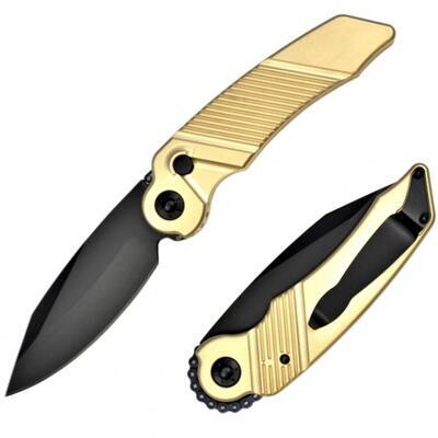 Rat Worx MRX Chain Drive Knife Brass S/E Blade Black - 3