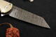 Pro-Tech Malibu Flipper Stonewash Bronze Al Handle, Damascus Blade by Chad Nichols - 5/6